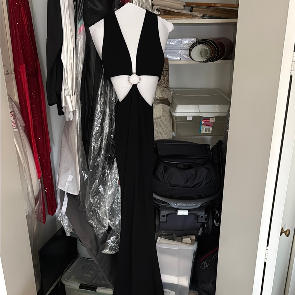 Cinq a Sept Black Cut Out Gown